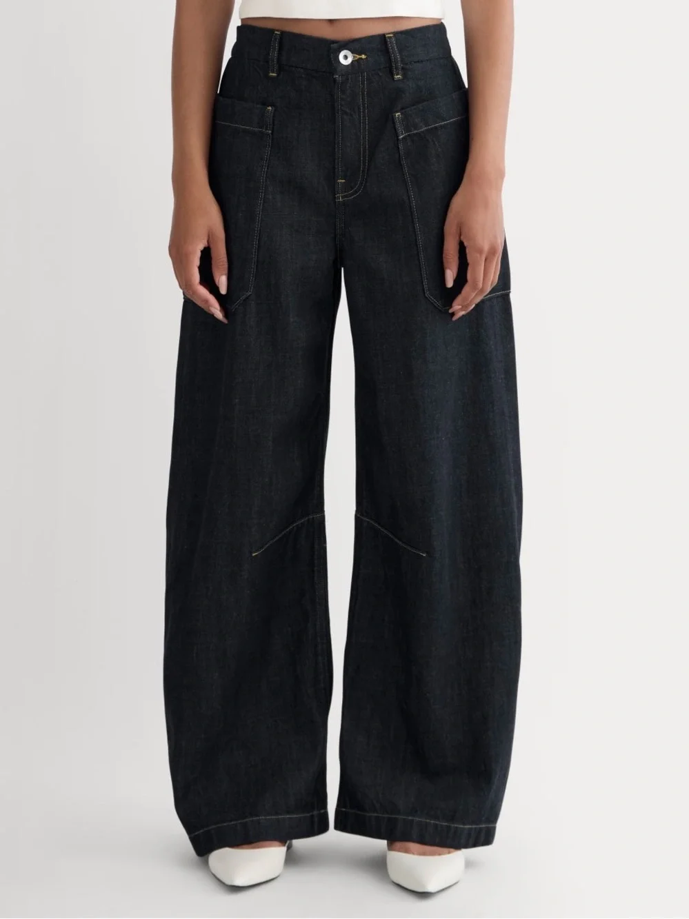 Everlane Dark Wash Wide-Leg Flare Jeans